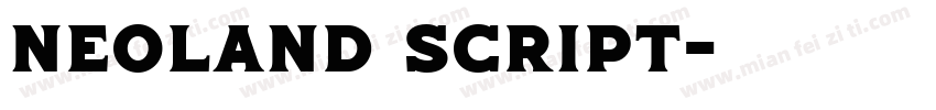 neoland script字体转换